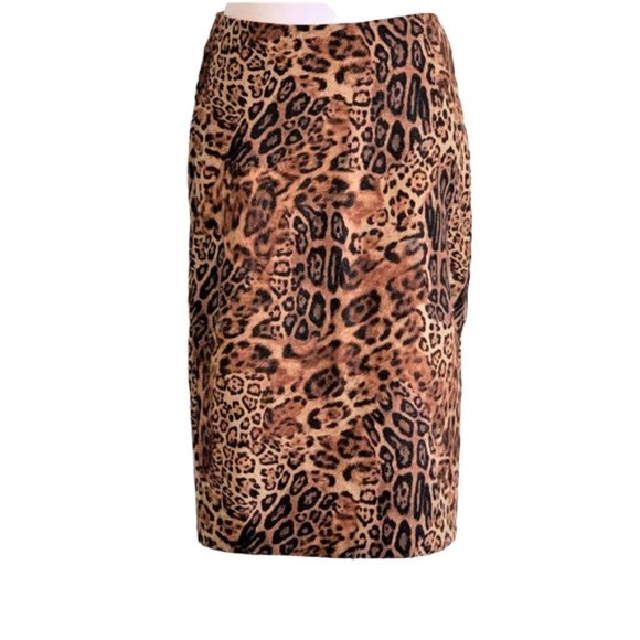 XOXO Leopard Print Pencil Skirt Size 7 EUC - Picture 2 of 10